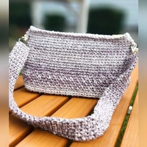 By Butterfly Knit By Lisa,grays, new style small purse